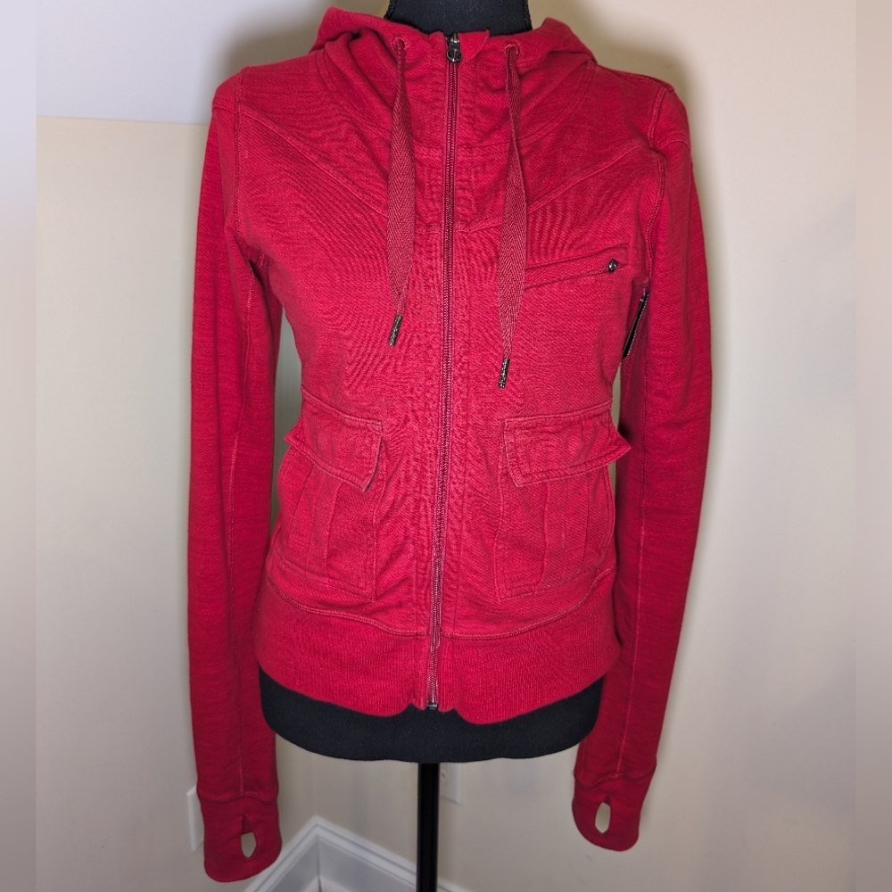 Lululemon Carry And Go Hoodie 4 Deepest Cranberry Red Zip Jacket